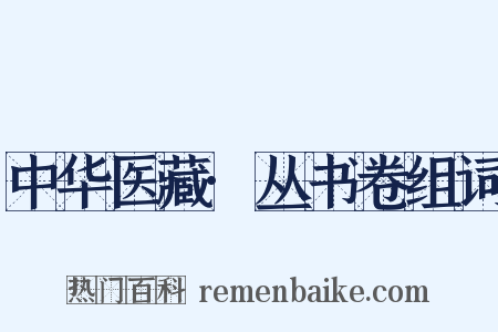 中华医藏·丛书卷组词是什么意思的图片